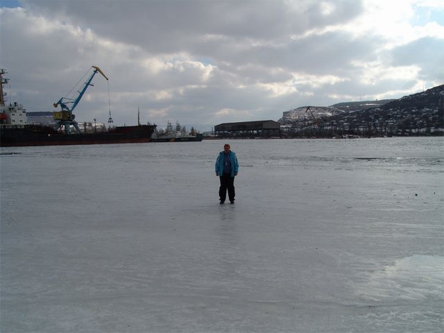 Замерзшая бухта в Инкермане