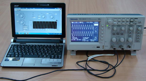 Исследование сигналов генератора с помощью осциллографа Tektronix