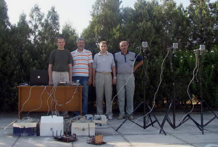 Авторы разработки на полигонных испытаниях RFID system (июнь 2009 года)